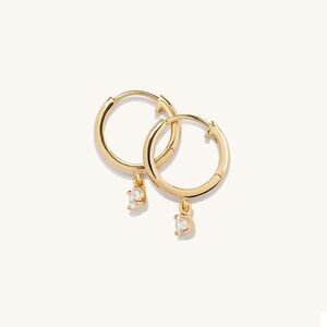 Mejuri Round Topaz Hoops